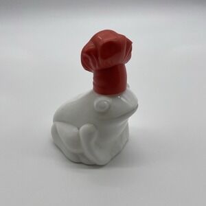 1974 Vintage Avon‎ Milk Glass Floral Handy Frog Groovy Chef Collectible Bottle